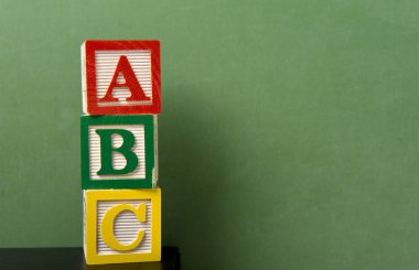 ABC kara tahta bloklar