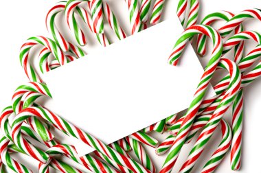 Chrismas Candy Cane Notecard or Invitation clipart