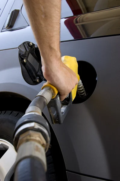 Pumping Gas or Petrol — Stock Photo, Image