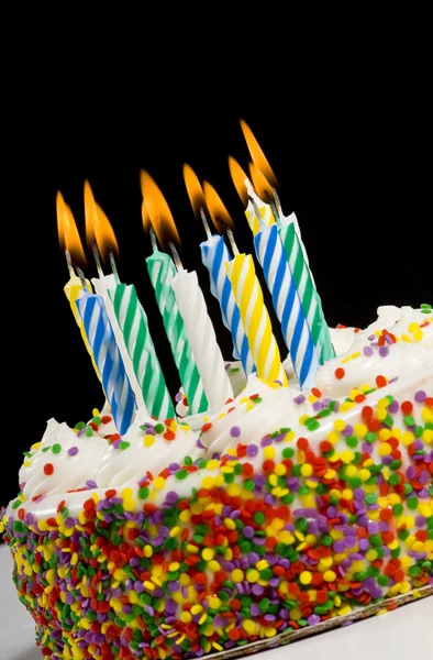 Birthday Cake with Candles — Stock Photo, Image
