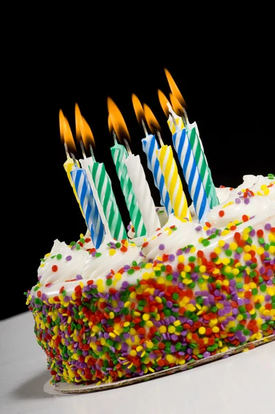 Birthday Cake with Candles — Stock Photo, Image