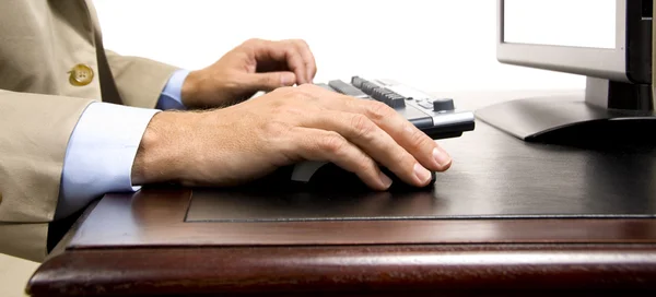Man Working on Computer — Stock Photo, Image