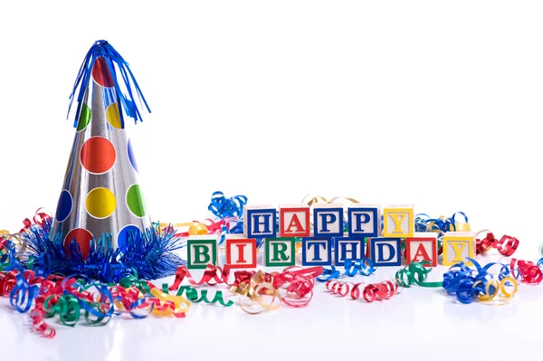 "Gelukkige verjaardag "blocks — Stockfoto