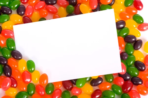 Jelly bean Opmerking-kaart — Stockfoto