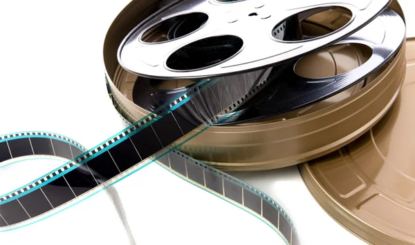 Film Strip, Reel and Can — Stock Photo, Image