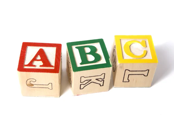 Блоки деревянные ABC — стоковое фото