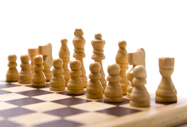 Chess Set on white Background — Stock Photo, Image