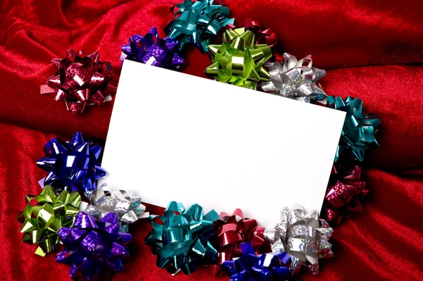 Χριστούγεννα διακοσμήσεις notecard — Φωτογραφία Αρχείου