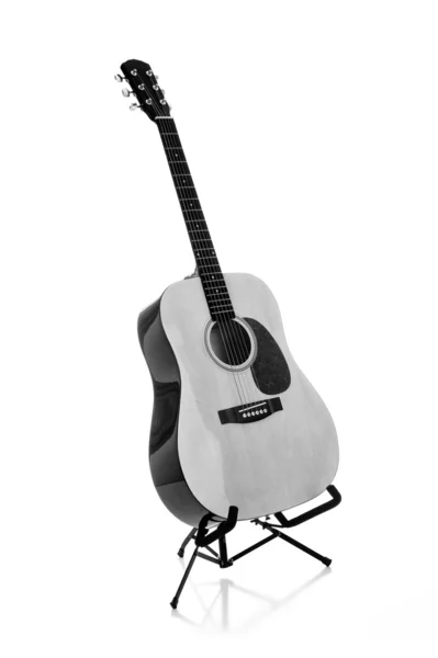 Dreadnought kytara na bílém pozadí — Stock fotografie