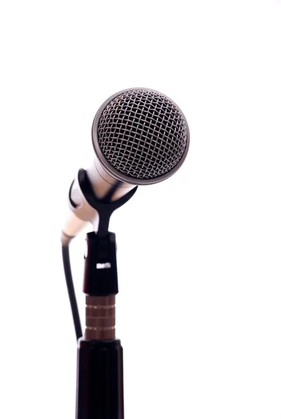 Microphone sur blanc — Photo