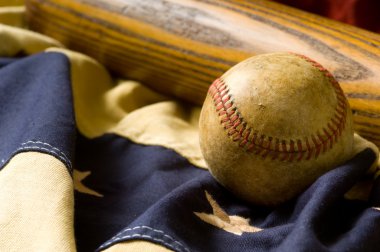 Antique Baseball Items clipart