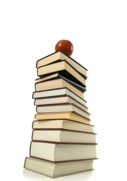 Books and Apple — Stock Photo, Image