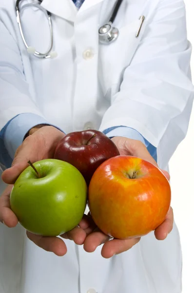 Doktor elma teşvik — Stok fotoğraf
