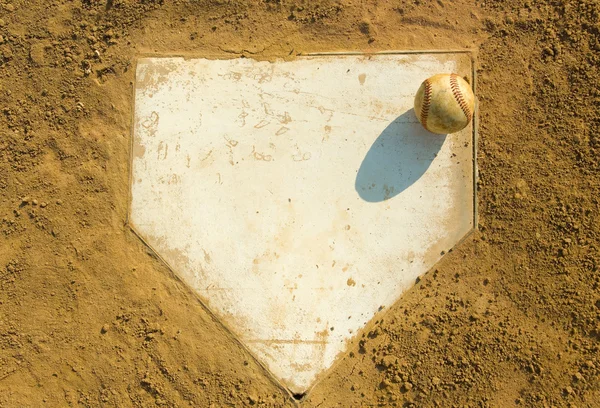 Baseball on Home — Stock Photo, Image