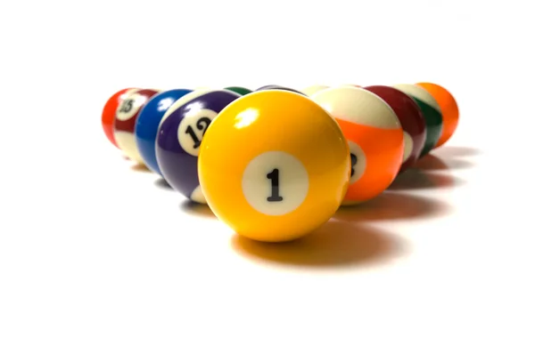 Pool Balls on white — Stock Photo, Image