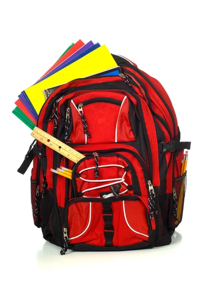 Backpack with supplies — Stock Photo, Image