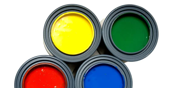 Primary color paints — Stock Photo, Image