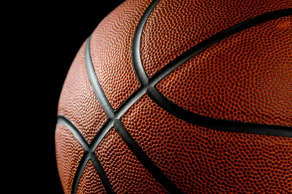 Basketball on black — Stock Photo, Image