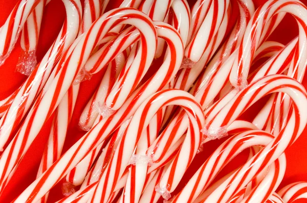 Kerstmis candy cane achtergrond — Stockfoto