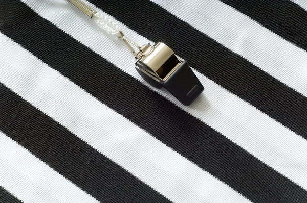 Referee Jersey and whistle — Stock Photo, Image