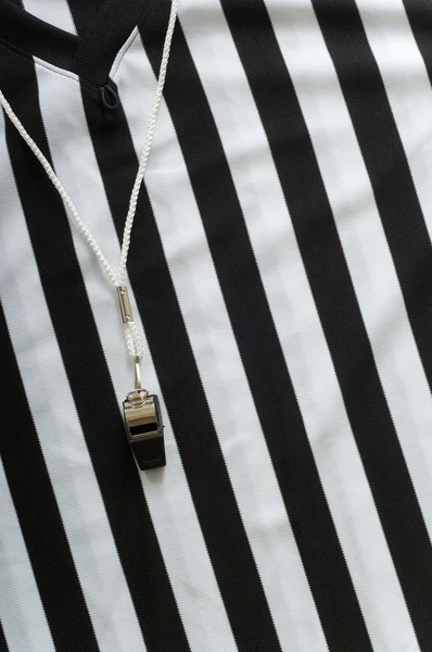 Referee Jersey and whistle — Stock Photo, Image