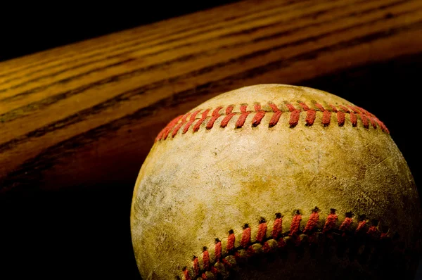 Taco e bola de beisebol — Fotografia de Stock