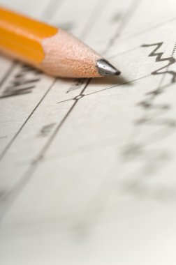 grafik üzerinde kalem