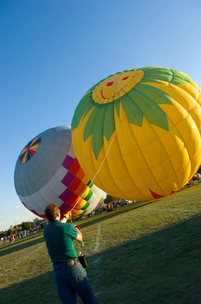 热空气气球发射 — 图库照片