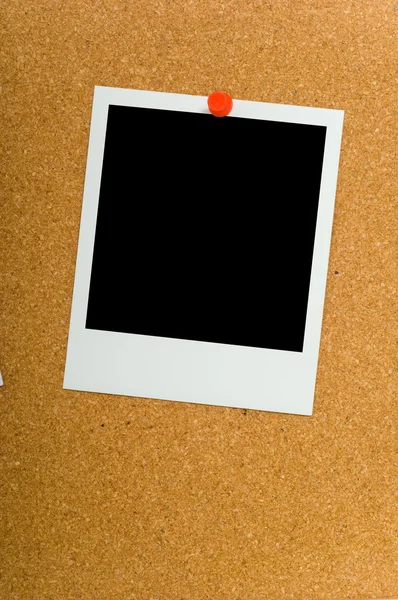 Polaroidy na corkboard — Zdjęcie stockowe