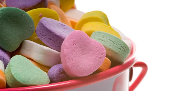 Candy Valentine's Hearts - Close-up — Fotografie, imagine de stoc