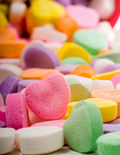 Coração de doces em branco — Fotografia de Stock