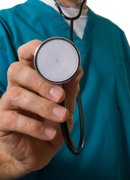 Medical Nurse or doctor with stethoscope — Stock Photo, Image