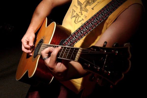 Guitarra Acústica - Banda de Música — Fotografia de Stock