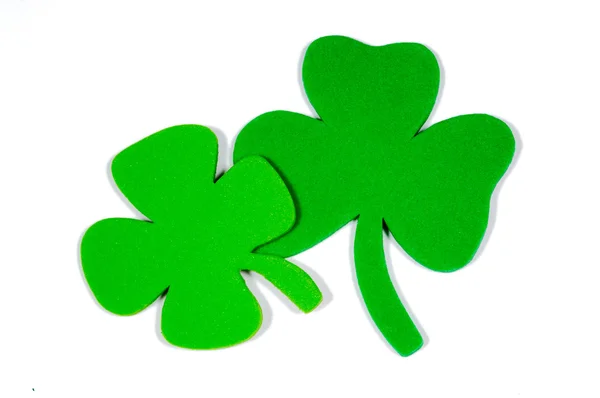 St. Patrick dzień notatka ozdoba z pianki shamrock — Zdjęcie stockowe
