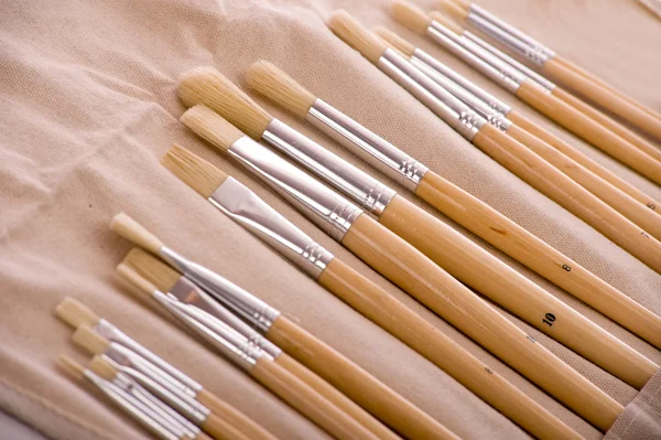 Sanatçı Boya fırçaları kümesini — Stok fotoğraf