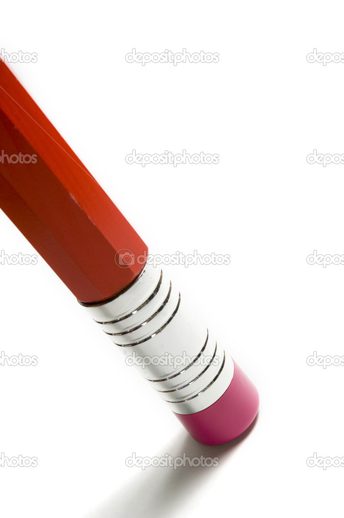 Pencil with Eraser - red