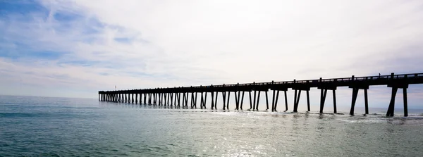 Pensacola pier with sun shining through — Stock Photo, Image