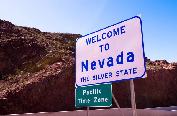 Bem-vindo ao sinal de Nevada — Fotografia de Stock