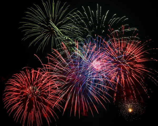 4th of July fireworks display — Stock Photo, Image