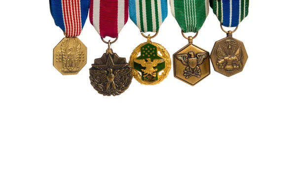 Row of military medals — Stock Photo, Image