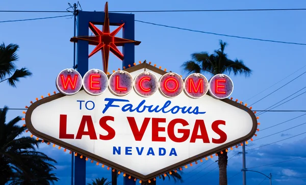 Bienvenido a Fabuloso signo de Las Vegas — Foto de Stock