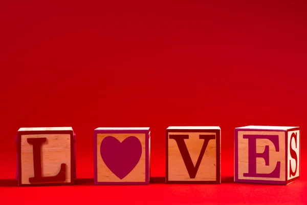 Valentine's Day decoration with the word LOVE — Stock Photo, Image