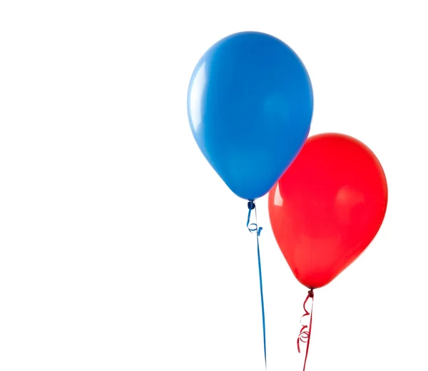 Farbige Luftballons auf weißem Hintergrund — Stockfoto