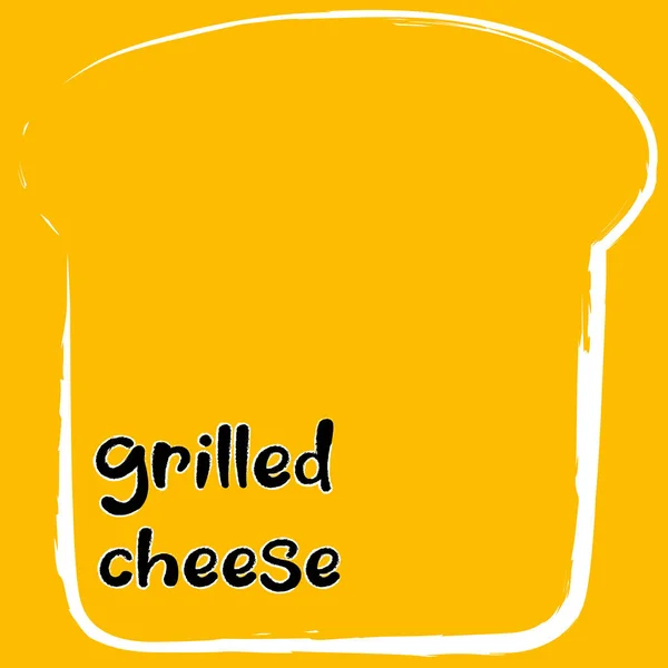 Logotipo de queso para asar a la parrilla de rebanada abstracta de pan — Archivo Imágenes Vectoriales