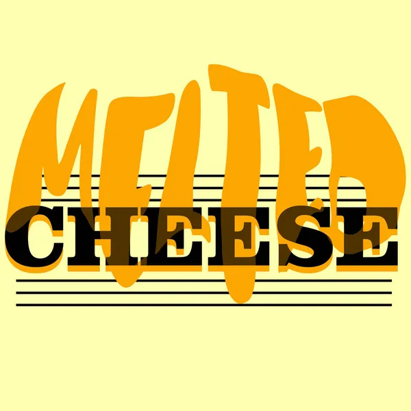 Logotipo de letras de queso derretido con letras de goteo — Archivo Imágenes Vectoriales