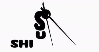 İçinde yemek çubukları ve balıklar olan küçük harfli suşi bar logosu.
