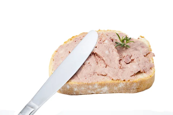 Chleb z foie gras — Zdjęcie stockowe