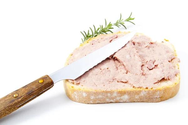 Chleb z foie gras — Zdjęcie stockowe