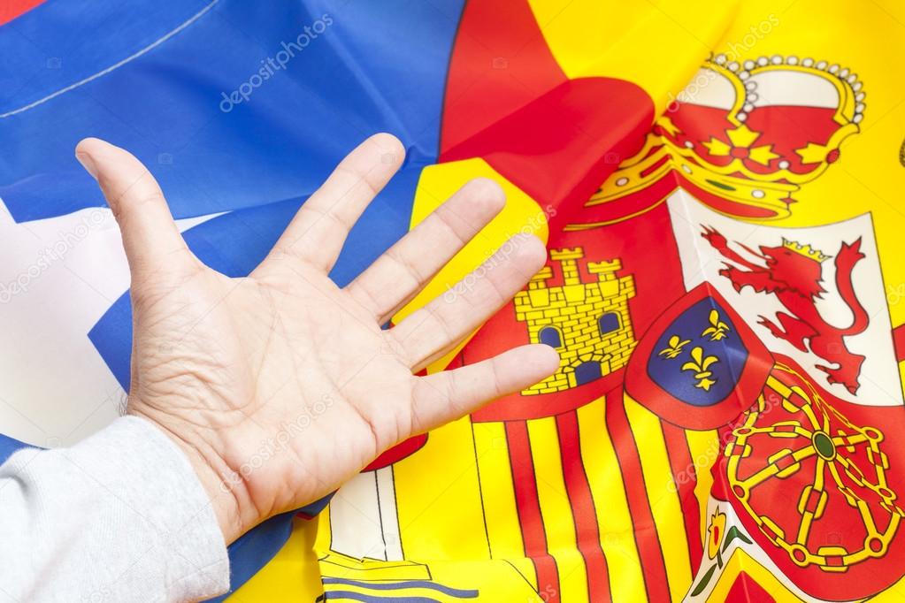 Flag of Spain and Catalonia