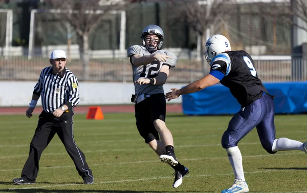 Football Rookies vs between Badalona Dracs Barbera — Stock Photo, Image